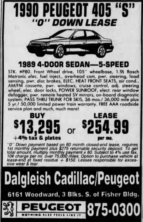 Dalgleish Cadillac-Peugeot