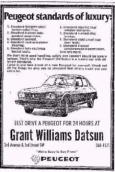 Grant Williams Datsun-Peugeot